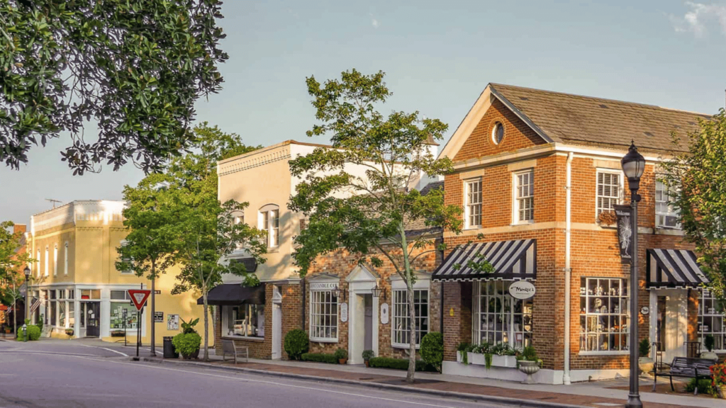 Things to do in Southern Pines NC - Explore Downtown Southern Pines. Charming street view with boutique shops and cafes