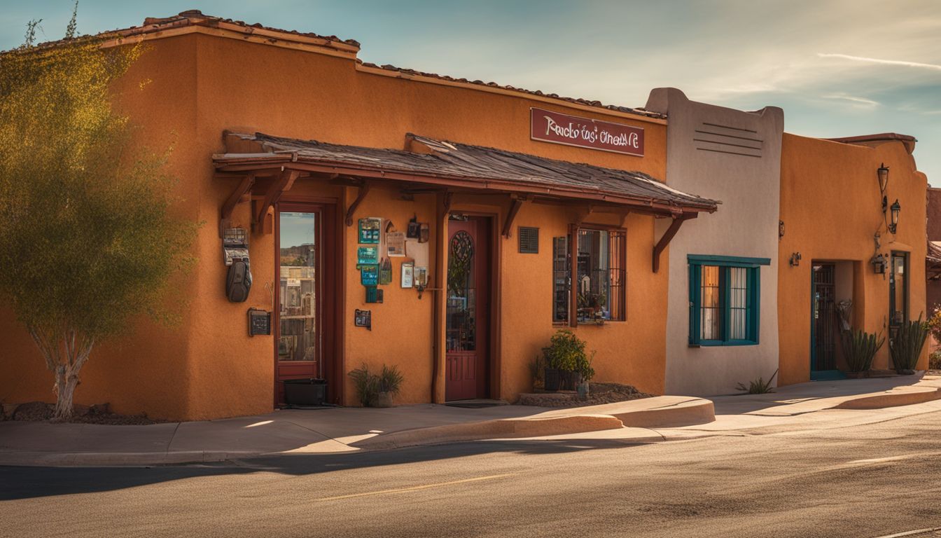 A vibrant cityscape of Rio Rancho with a bustling atmosphere.