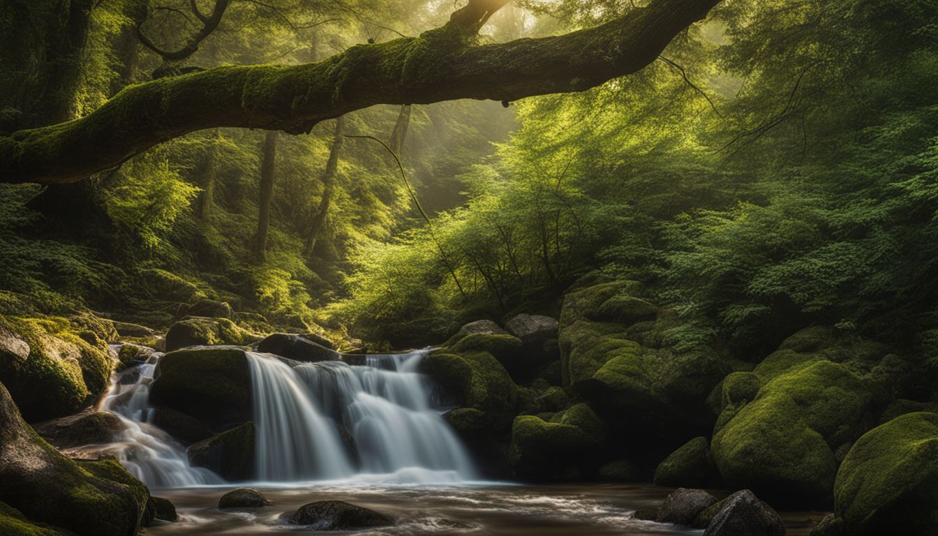 Things To Do In Davis Oklahoma - A serene forest with a flowing stream and lush greenery, captured in high resolution.