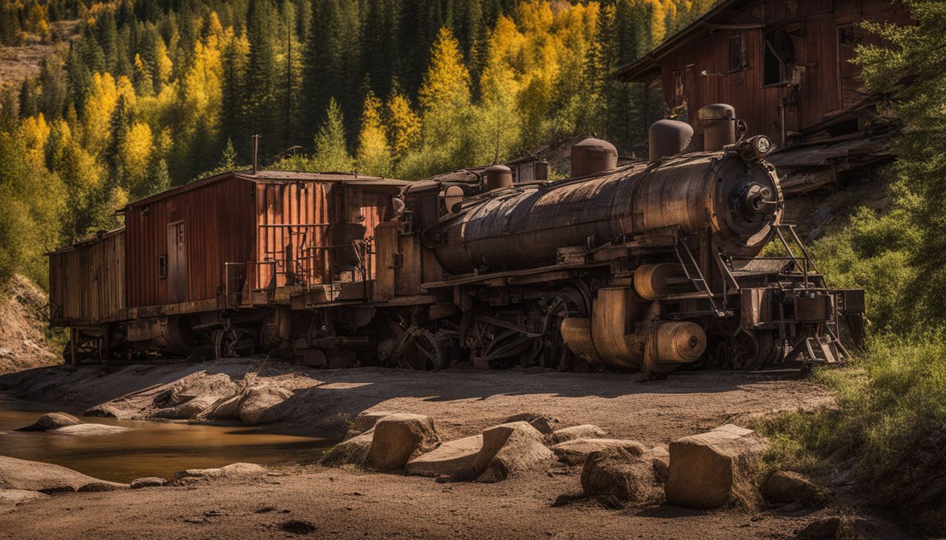 Things To Do In Golden CO  - An old abandoned mining town nestled in the foothills, captured in a well-lit and bustling atmosphere.