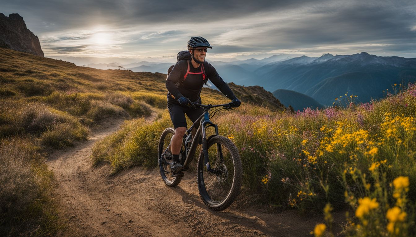 Things To Do In Copper Mountain Colorado - A scenic mountain biking trail with vibrant wildflowers and rocky terrain.