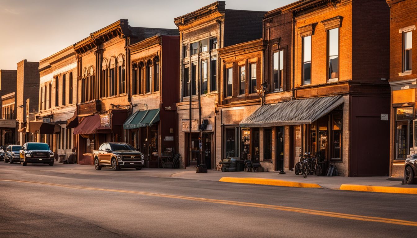Things To Do In Fort Benton MT - The historic streets of Fort Benton at sunset, capturing the bustling atmosphere and architecture in vivid detail.