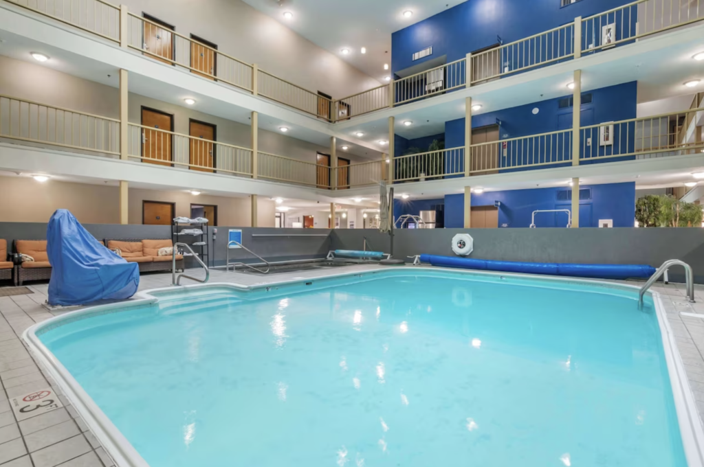 Best Western view of interior pool