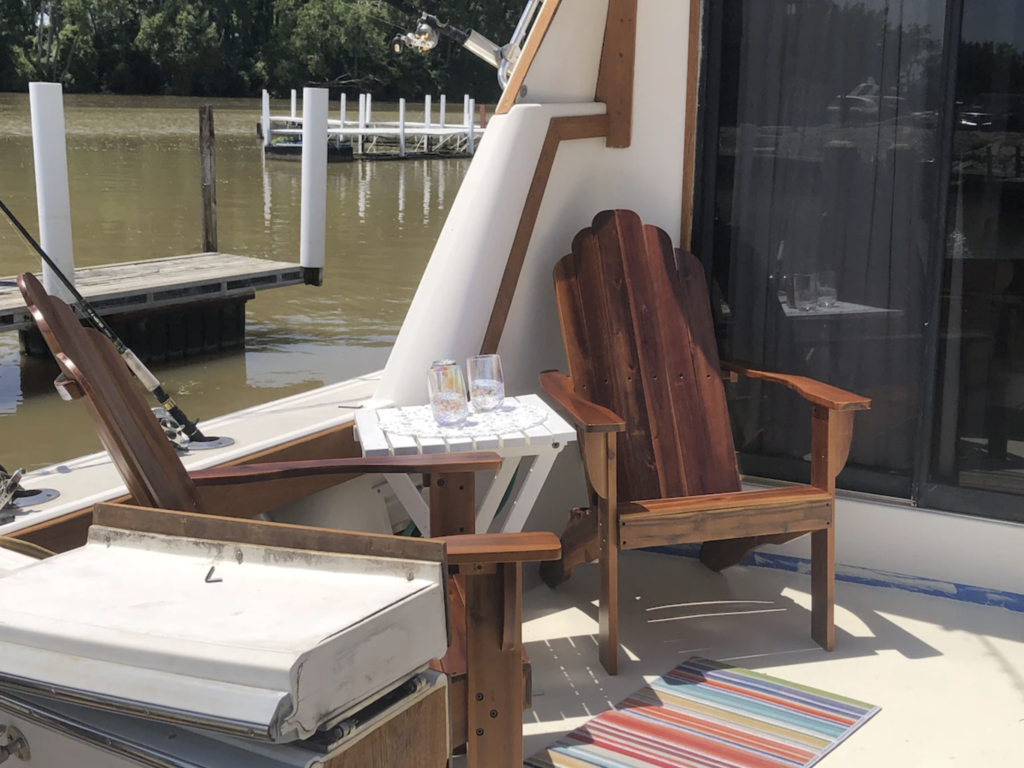 Things to do in Frankfort Michigan - Stay on a House Boat! View from the deck of the house boat. 