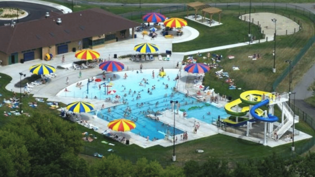 View of the water park facilities at Northeast Park