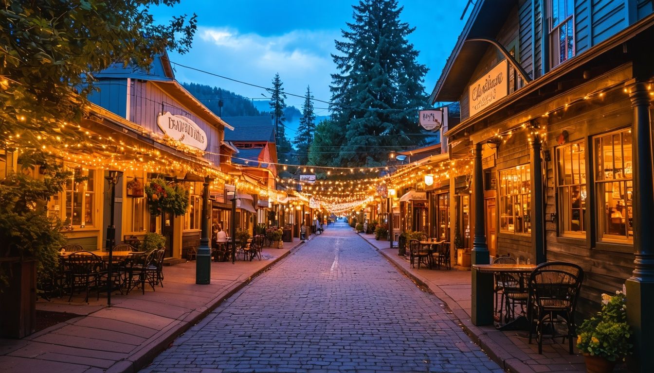 Things To Do In Carlton Oregon - A picturesque main street in Carlton, Oregon, adorned with wineries and boutique shops.